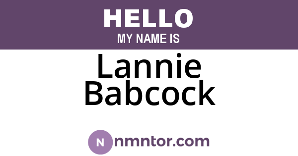 Lannie Babcock