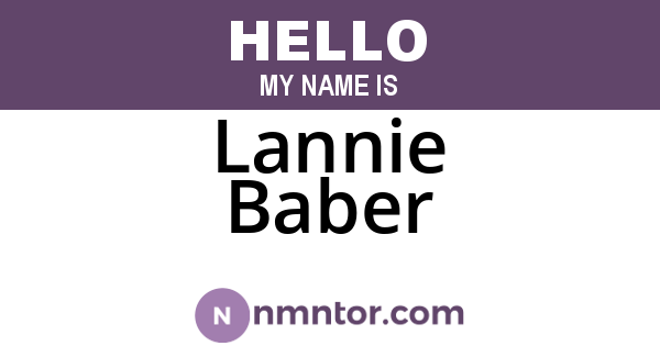 Lannie Baber