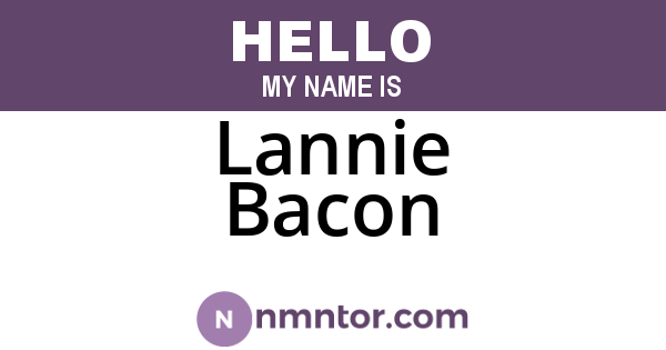 Lannie Bacon