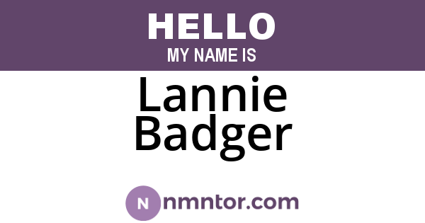 Lannie Badger