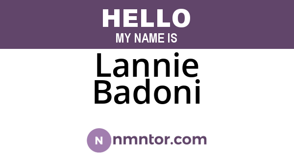 Lannie Badoni