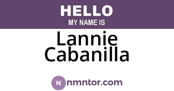 Lannie Cabanilla