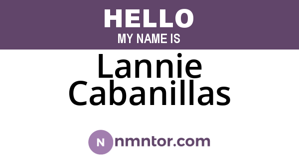 Lannie Cabanillas