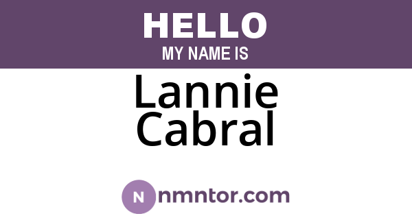 Lannie Cabral
