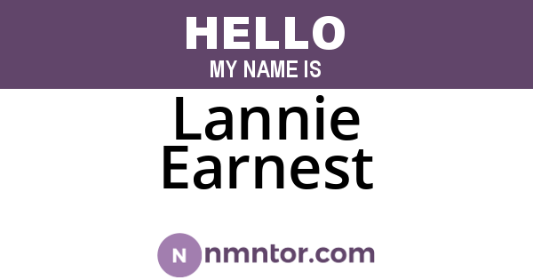 Lannie Earnest