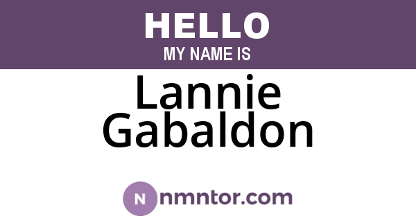 Lannie Gabaldon