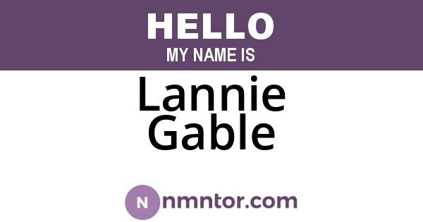 Lannie Gable