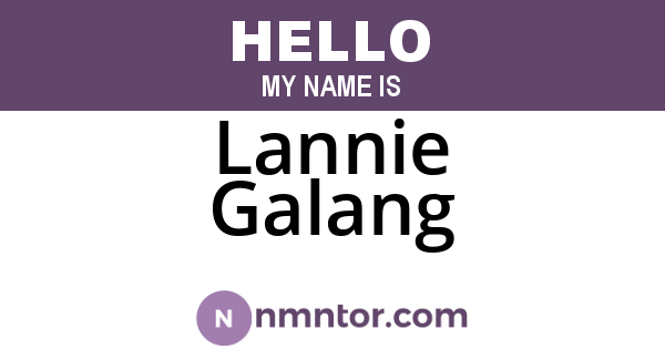 Lannie Galang