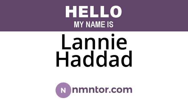 Lannie Haddad
