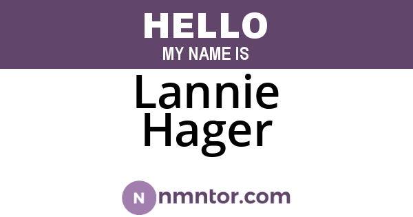 Lannie Hager