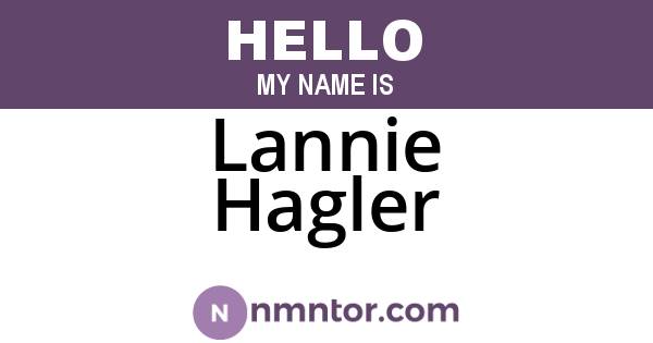 Lannie Hagler