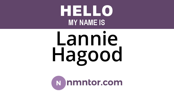 Lannie Hagood
