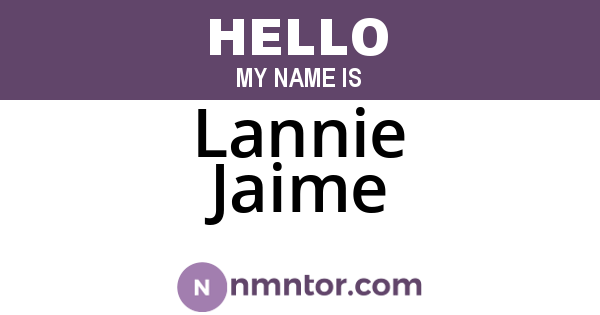 Lannie Jaime