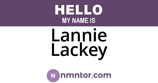 Lannie Lackey
