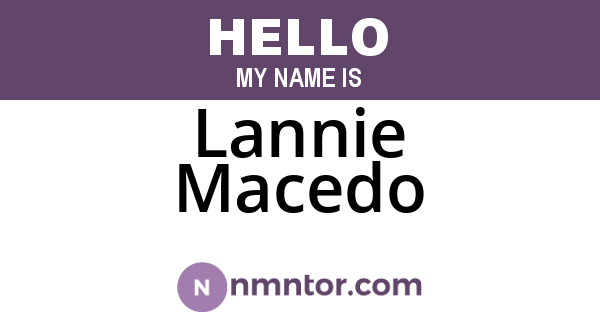 Lannie Macedo