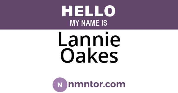 Lannie Oakes