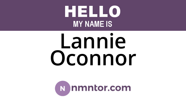 Lannie Oconnor