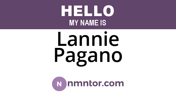 Lannie Pagano