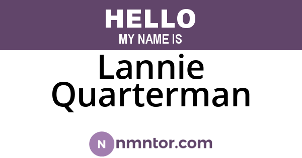 Lannie Quarterman