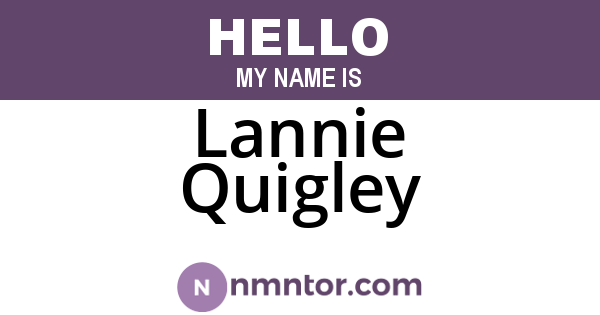 Lannie Quigley