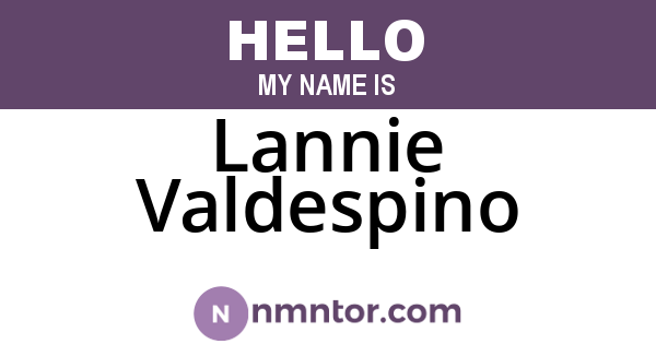 Lannie Valdespino
