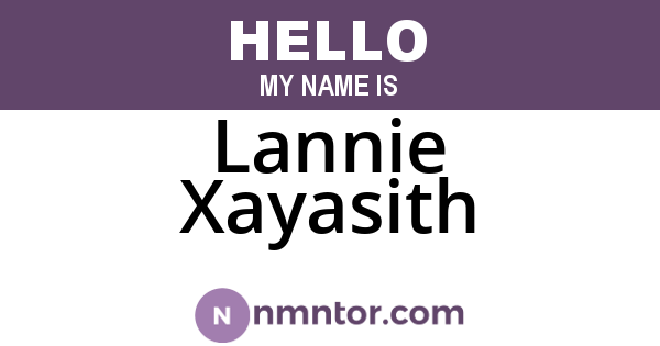 Lannie Xayasith