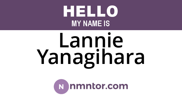 Lannie Yanagihara