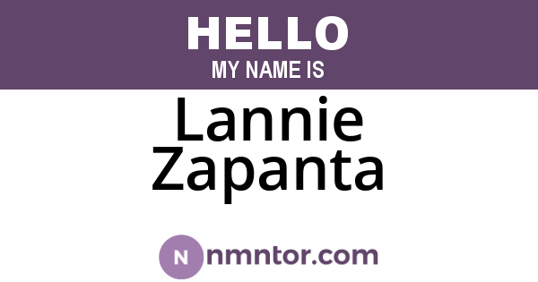 Lannie Zapanta