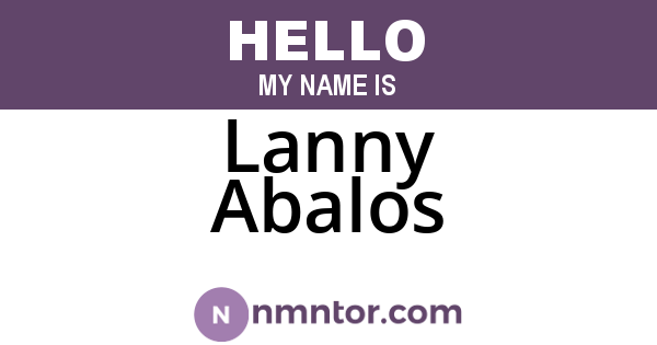 Lanny Abalos