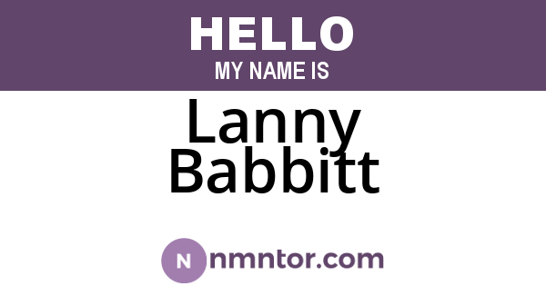 Lanny Babbitt