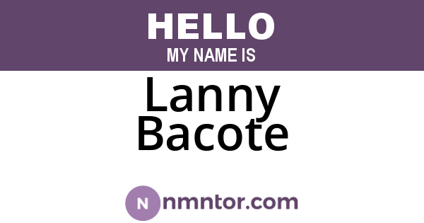 Lanny Bacote