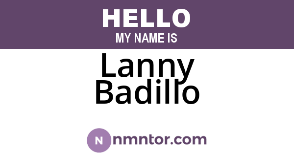 Lanny Badillo