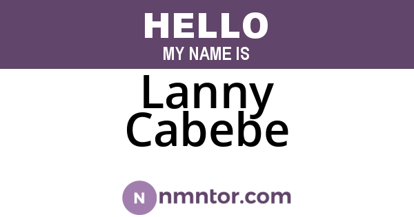 Lanny Cabebe