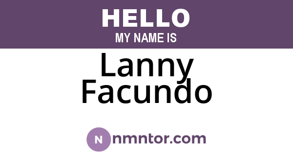 Lanny Facundo
