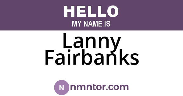 Lanny Fairbanks