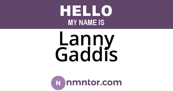 Lanny Gaddis