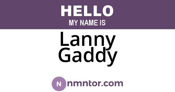 Lanny Gaddy