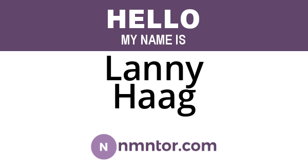 Lanny Haag