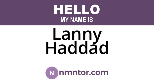 Lanny Haddad