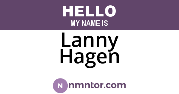 Lanny Hagen