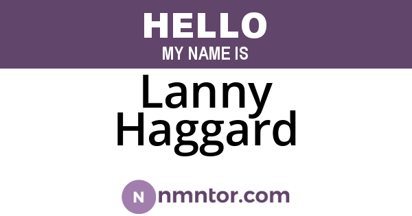 Lanny Haggard