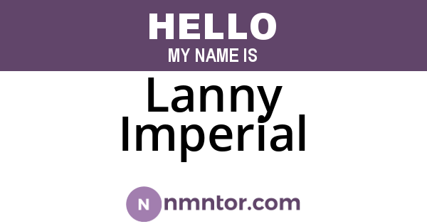Lanny Imperial