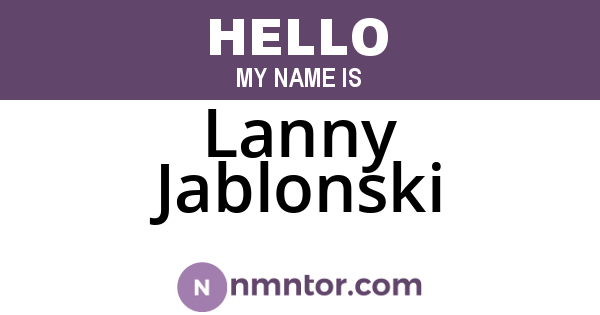Lanny Jablonski