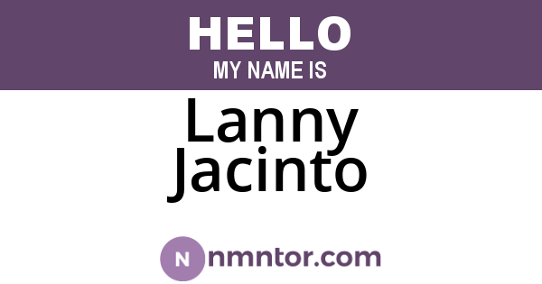Lanny Jacinto
