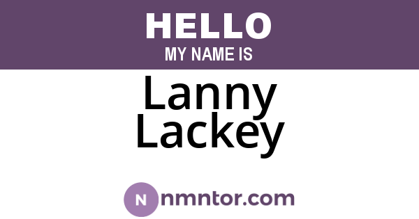 Lanny Lackey