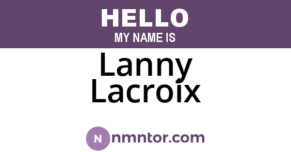 Lanny Lacroix