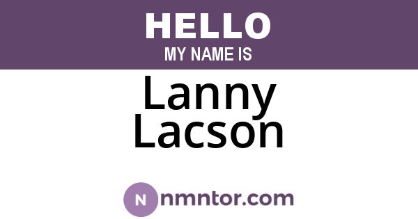 Lanny Lacson