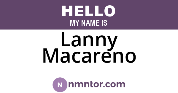 Lanny Macareno