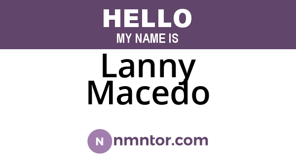 Lanny Macedo