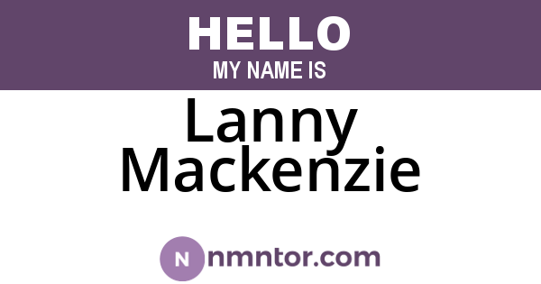 Lanny Mackenzie